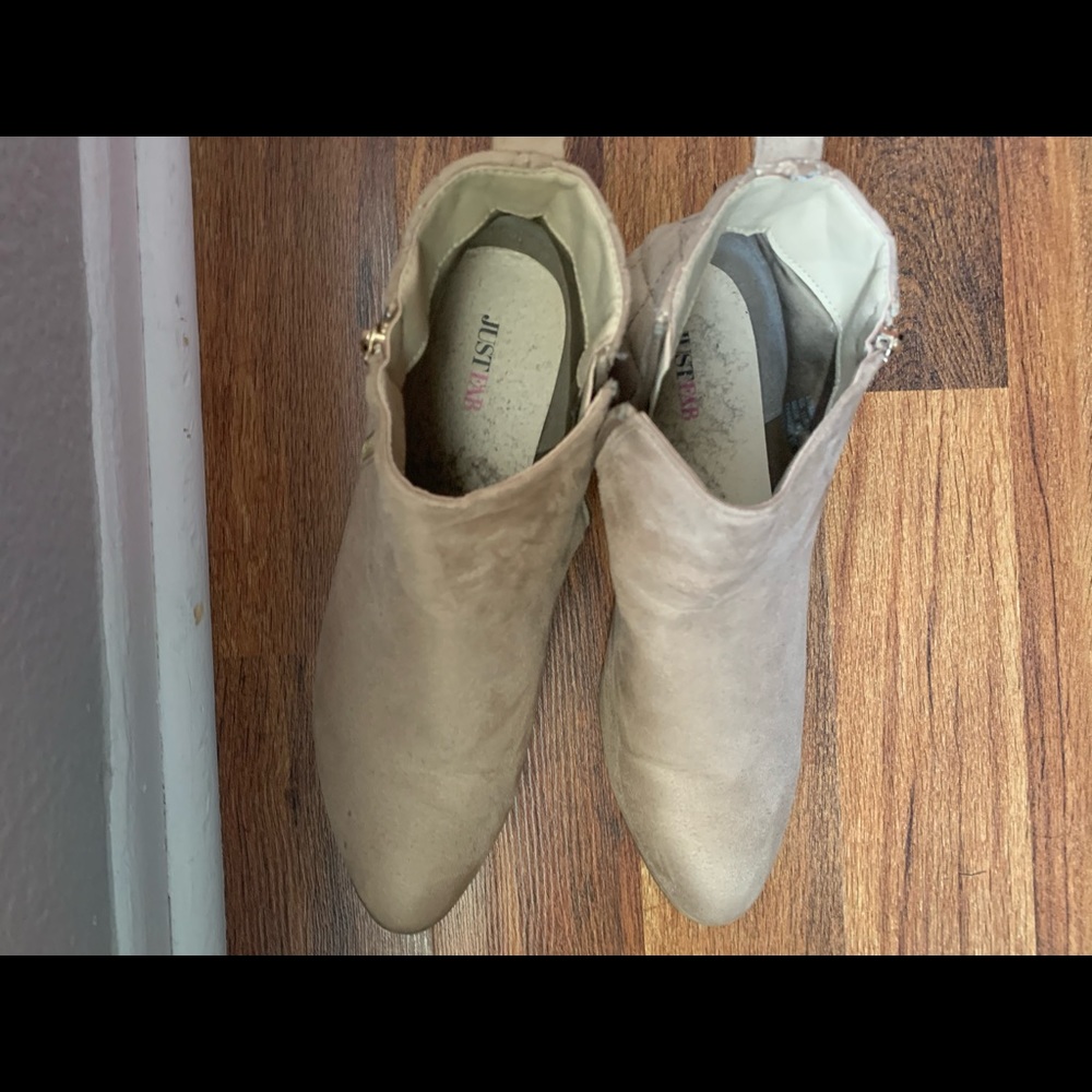 Beige color booties from JustFab